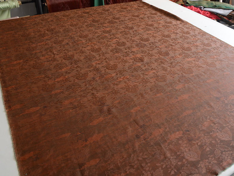 YPTTLG - Handmade 22 Momme HUALUO Jacquard Mud Silk Fabric (Openwork texture) - 110cm by the Yard