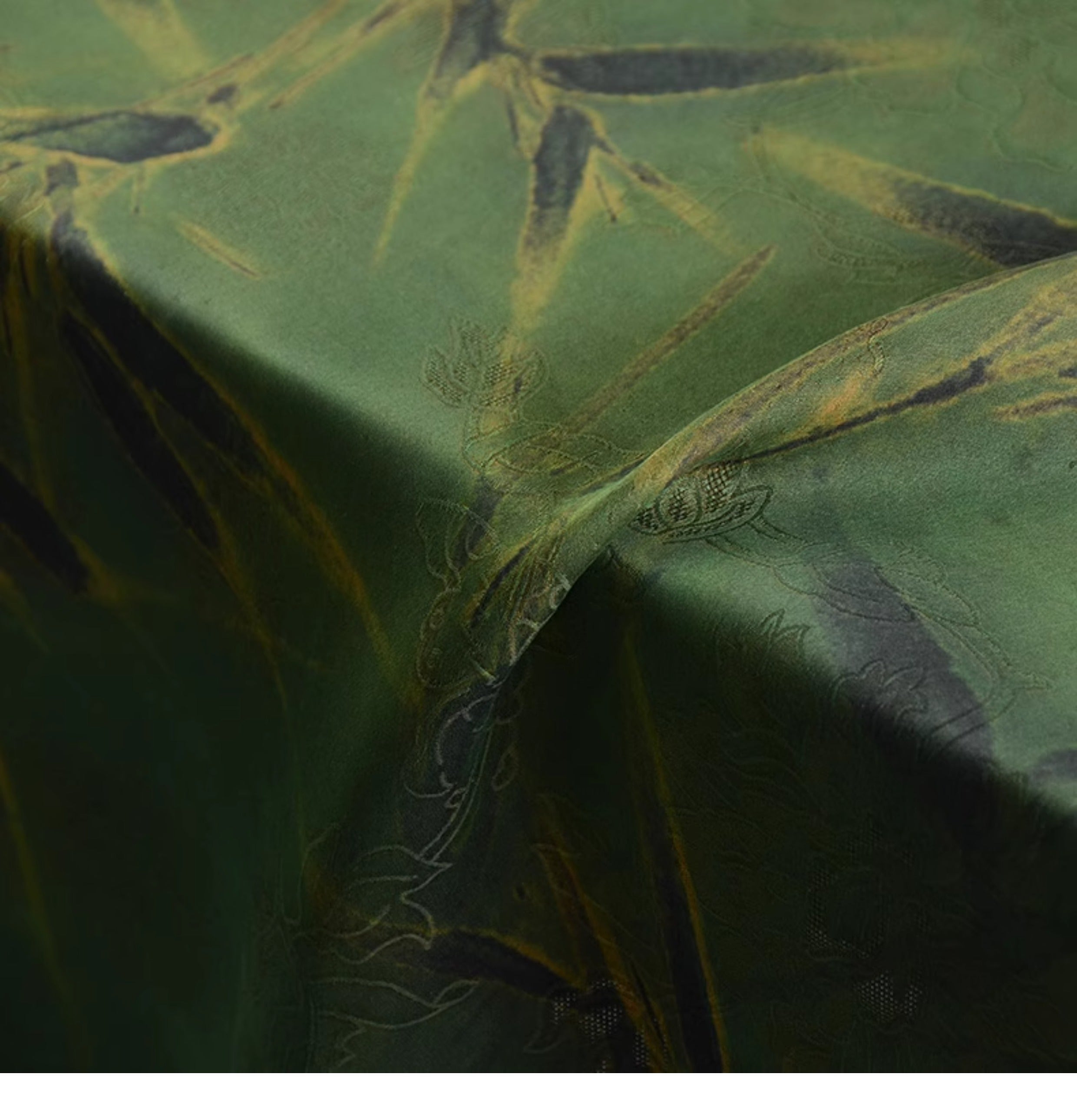 YPZZDM - Handmade 26 Momme HUALUO Jacquard Mud Silk Fabric (Openwork texture) - 110cm by the Yard