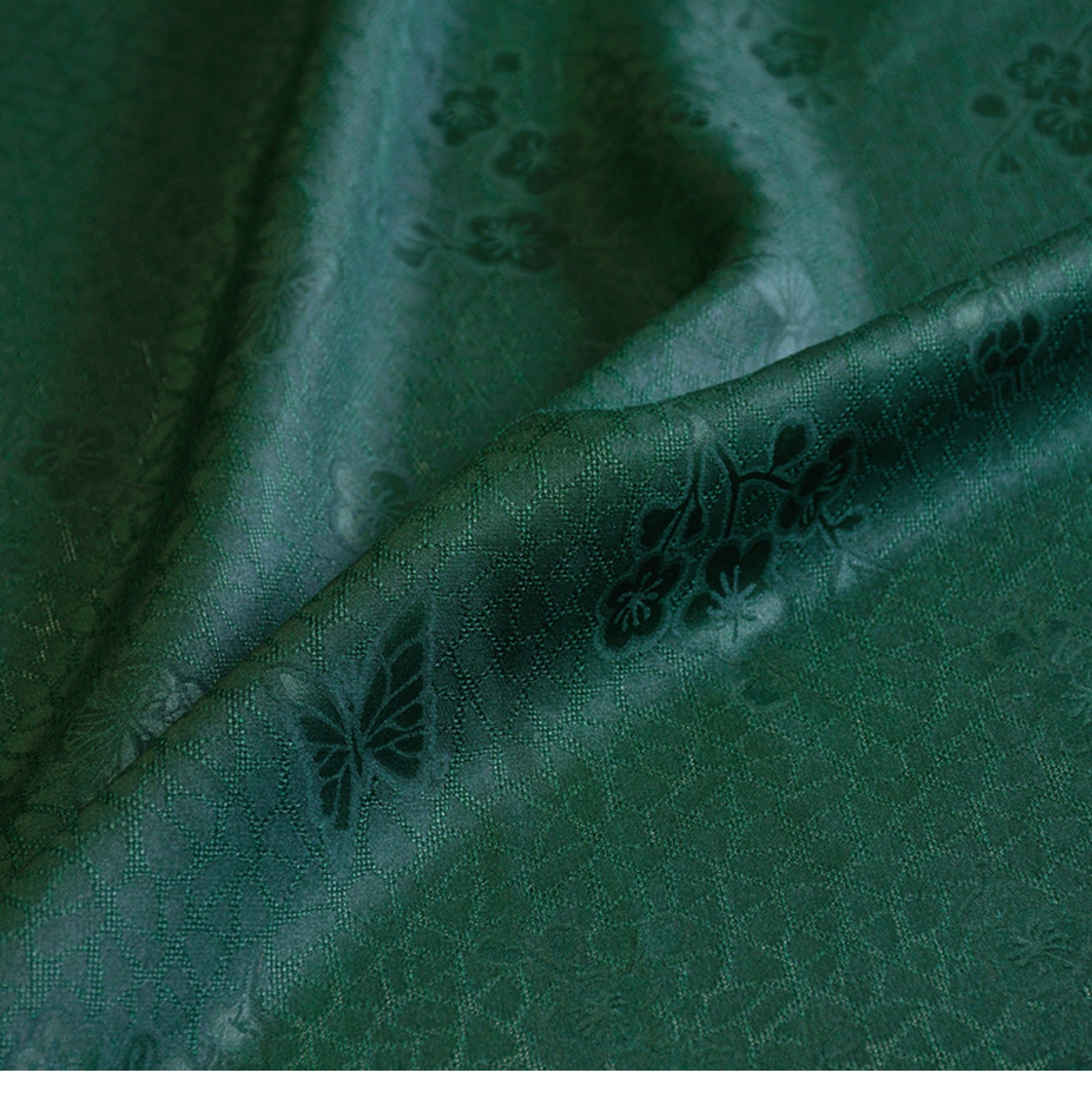 YPFCLD - Handmade 22 Momme HUALUO Jacquard Mud Silk Fabric (Openwork texture) - 114cm by the Yard (Copy)