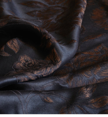 YPHYSI - Handmade 40 Momme Jacquard Mud Silk Fabric - 135cm by the Yard