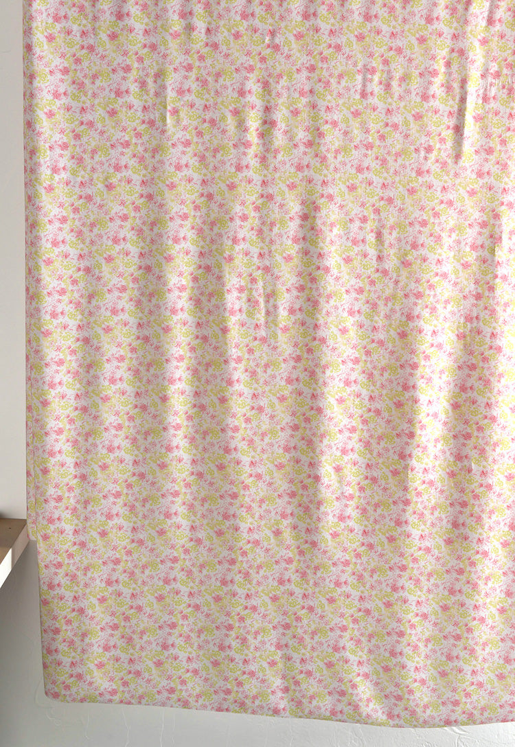 RYFENMEI - Hight 60 Count Rayon Satin Faux Silk Chinese Style Floral Cheongsam Dress Fabric - 145cm wide by the Yard