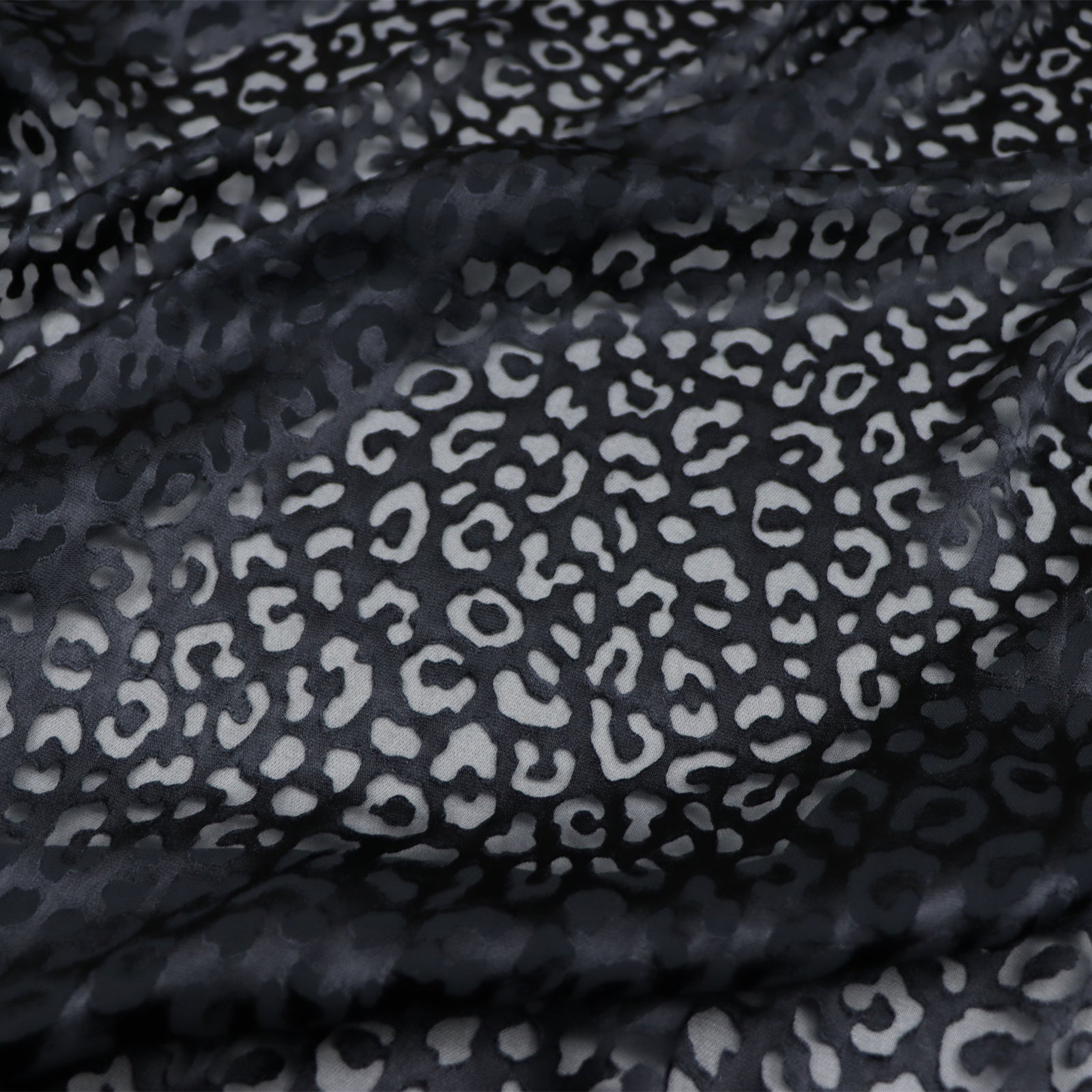 JFHHQQ - 16 Momme Black Sheer Burnout Silk Devore Satin Fabric - 140cm wide by the Yard