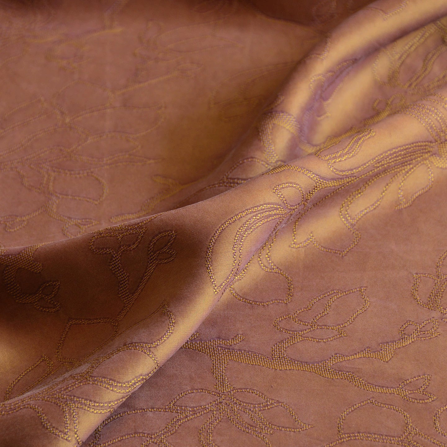 YPHLIU - Handmade 30 Momme HUALUO Jacquard Hong Yunsha Mud Silk Fabric (Openwork texture) - 110cm by the Yard