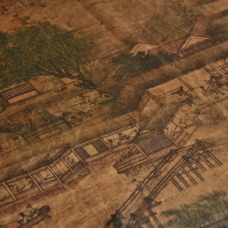 YPQSAB - Handmade 26 Momme Pattern Print Mud Silk Fabric - 110cm by the Yard