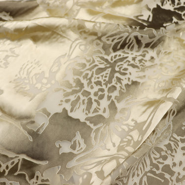 JFHSUL - 17 Momme Vertical Pattern Sheer Burnout Silk Devore Satin Fabric - 114cm wide by the Yard