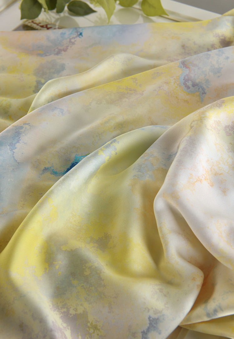 RYYUNLAN - Hight 60 Count Rayon Satin Faux Silk Chinese Style Floral Cheongsam Dress Fabric - 145cm wide by the Yard