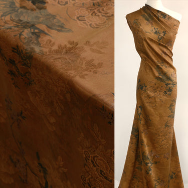 YPHXYZ - Handmade 26 Momme HUALUO Jacquard Mud Silk Fabric (Openwork texture) - 110cm by the Yard