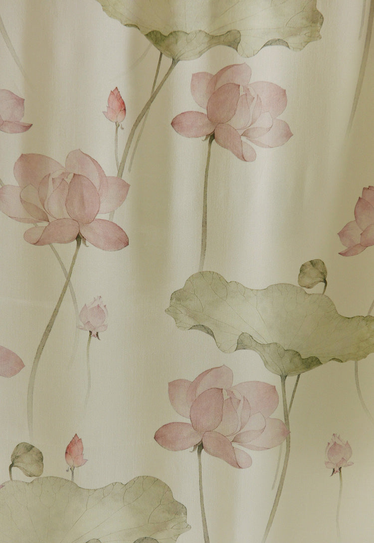 RYHEEYIU - Hight 60 Count Rayon Satin Faux Silk Chinese Style Floral Cheongsam Dress Fabric - 145cm wide by the Yard