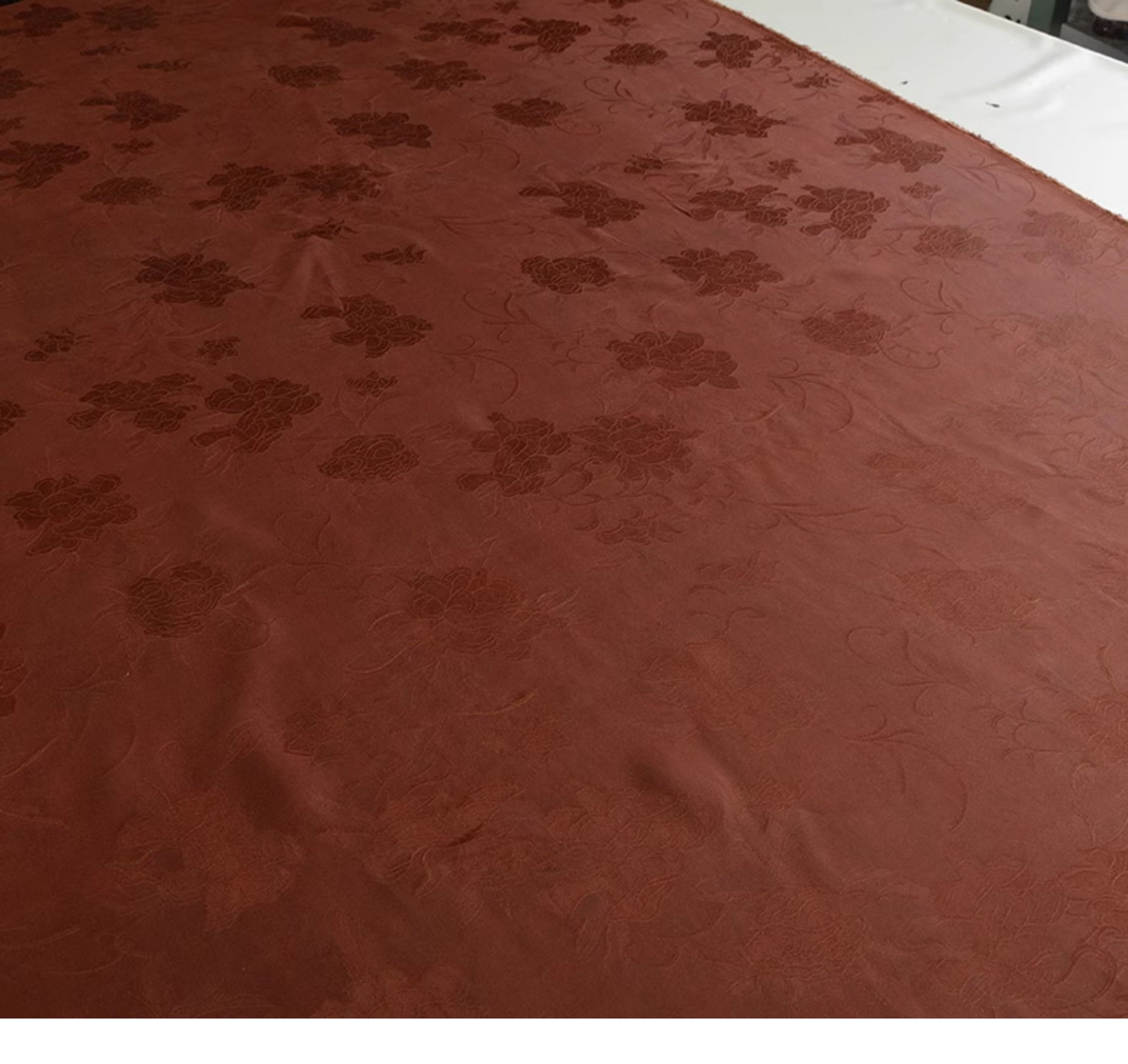 YPHSDM - Handmade 25 Momme HUALUO Jacquard Mud Silk Fabric (Openwork texture) - 112cm by the Yard