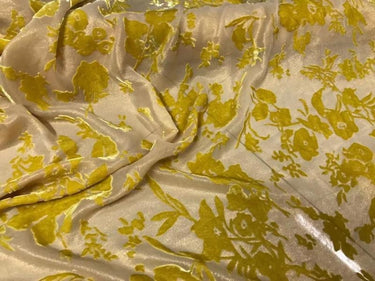 ZJINLY - New Soft and Comfortable Opaque Jacquard Burnout Silk Velvet Fabric - 135cm wide by the Yard