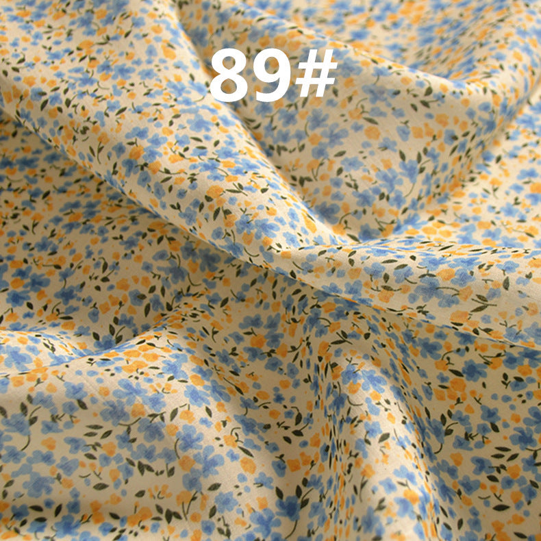 LRLVSXL - Pastoral Style Floral Printed 42 Thread Count Ramie Fabric - 140cm wide by the Yard