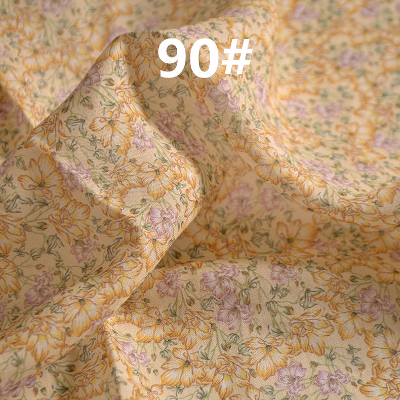 LRLVSXL - Pastoral Style Floral Printed 42 Thread Count Ramie Fabric - 140cm wide by the Yard