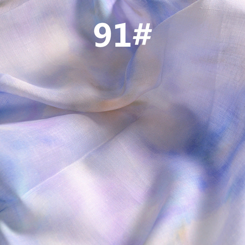 LRLXCX- Pastoral Style Floral Printed 42 Thread Count Ramie Fabric - 140cm wide by the Yard