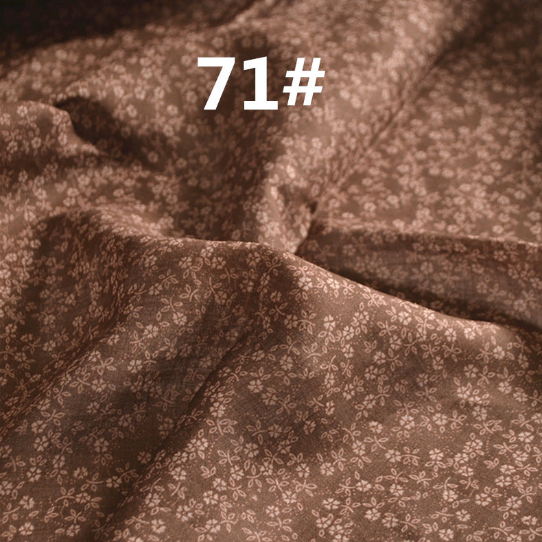 LRLHEXL - Pastoral Style Floral Printed 42 Thread Count Ramie Fabric - 140cm wide by the Yard