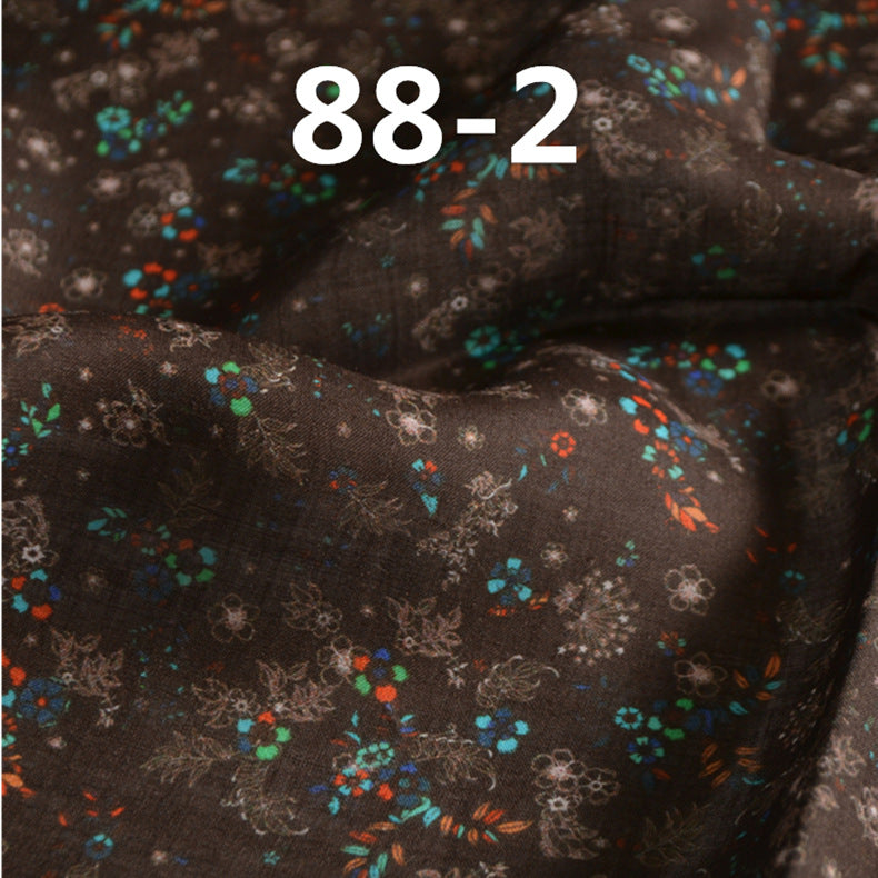 LRLHEXL - Pastoral Style Floral Printed 42 Thread Count Ramie Fabric - 140cm wide by the Yard