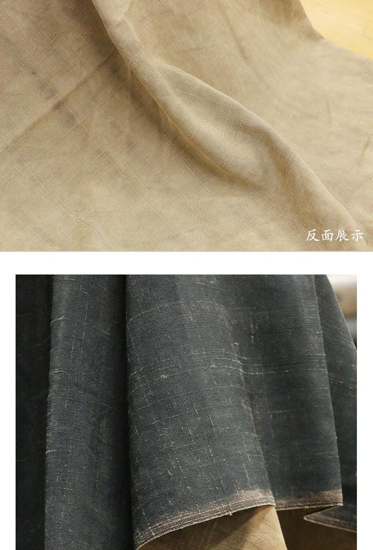 WASHEI - 45 Momme Handmade Old Style Gambiered Ganton Tussah Silk Fabric - 108cm wide by the Yard