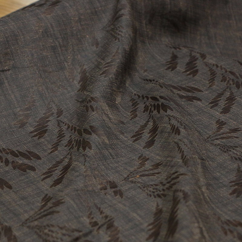 XITUIFENG - Jacquard Handmade Gambiered Ganton Tussah Silk Fabric-By the Yard