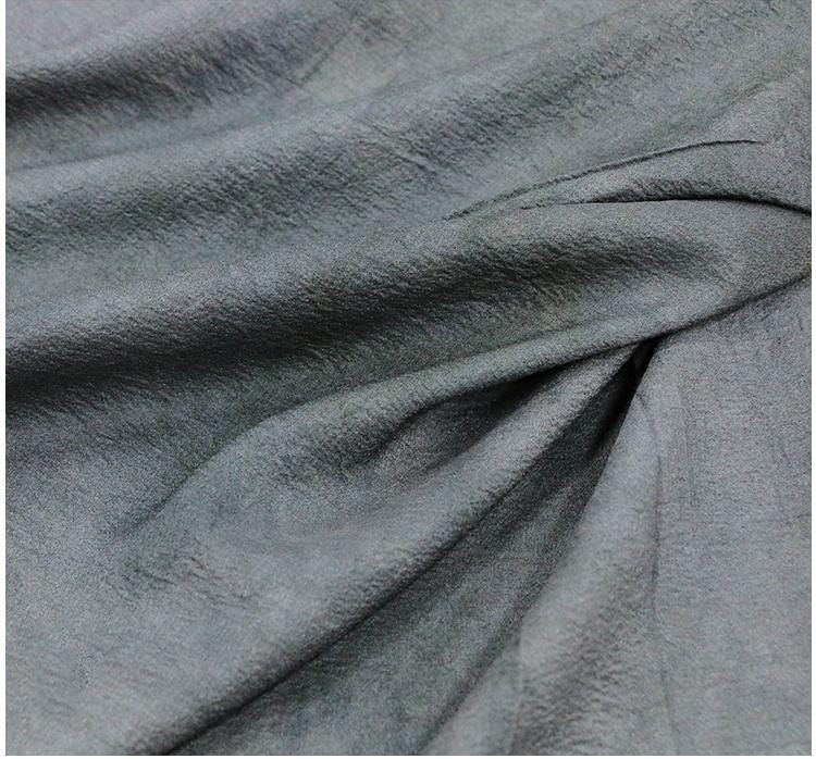 ZUSJIH - 16 Momme Eco Friendly Plant Dye Jacquard Tussah Silk Old Material Retro Color Fabric - 93cm wide by the Yard