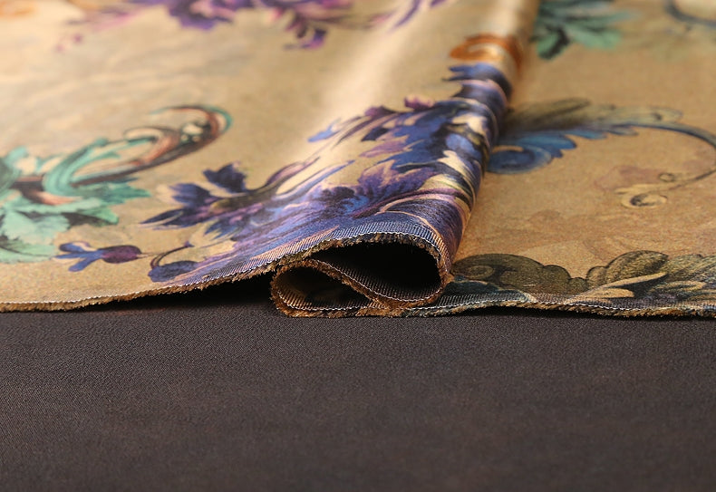 GUJFWH - Handmade 50 Momme PIZI Mud Silk Satin Fabric - 140cm wide by the Yard