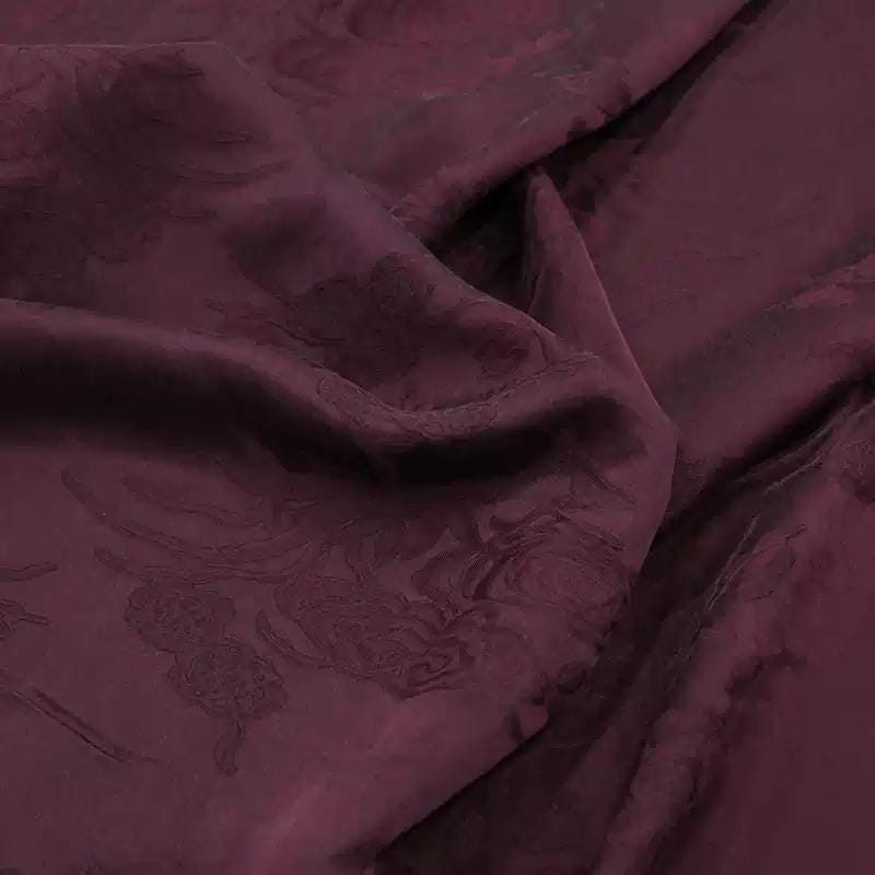 JIBEIZ - 25 Momme Plain Silk Satin with Cracked Xiangyunsha Fabric - 135cm by the Yard