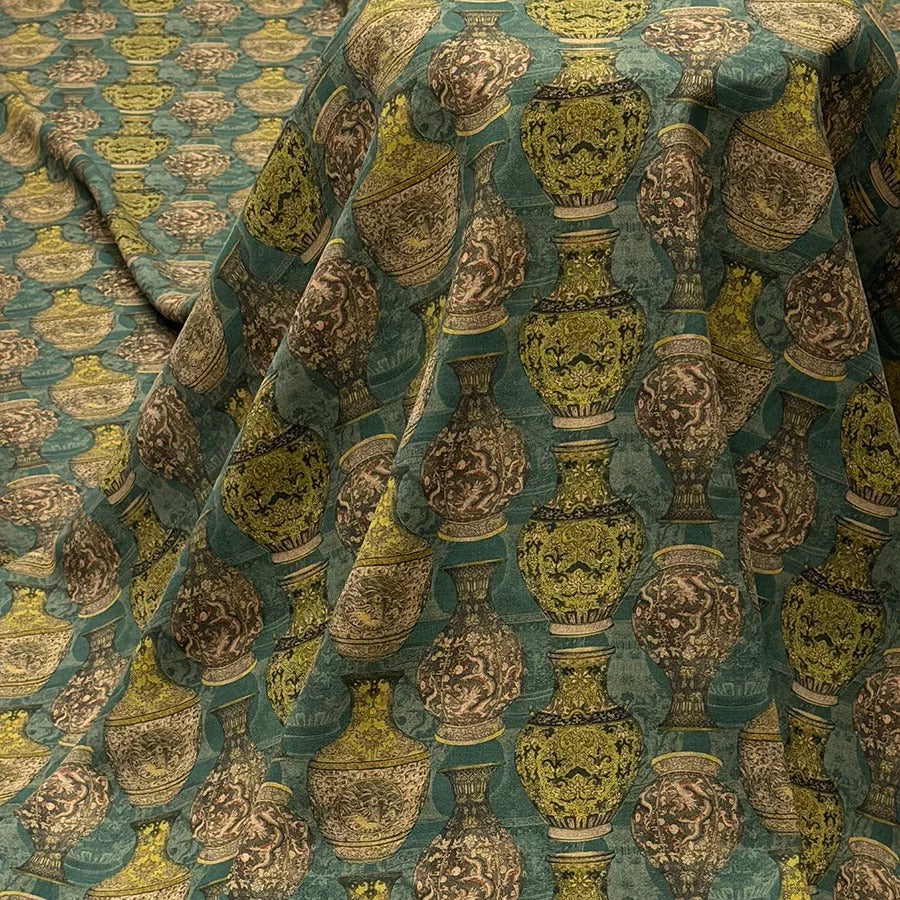 a close up of a fabric with a pattern on it