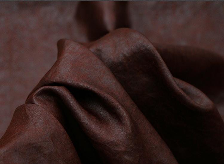 YOLANG - 22 Momme Handmade Plant Dye HongYunSha Silk Fabric, 130cm by the Yard