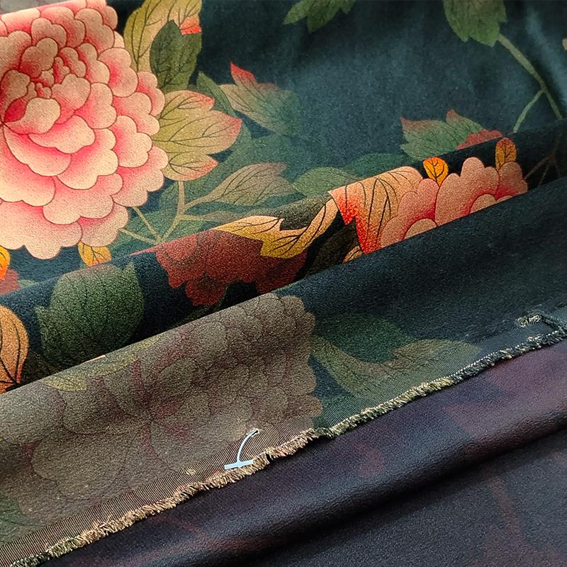 GUYTXM - Handmade 40 Momme Mud Silk Satin Fabric - 112cm By the Yard
