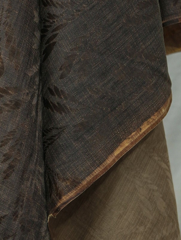 XITUIFENG - Jacquard Handmade Gambiered Ganton Tussah Silk Fabric-By the Yard