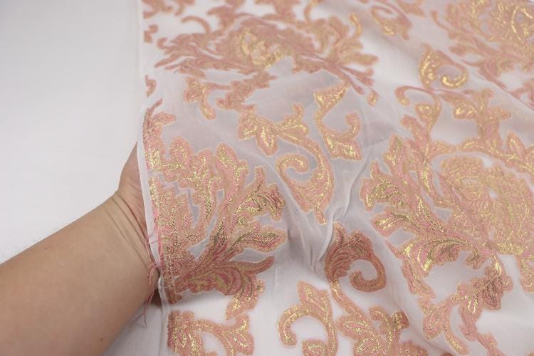 JFHFSZ - 22 Momme Golden Thread Weave Silk Georgette Fabric - 140cm wide by the Yard