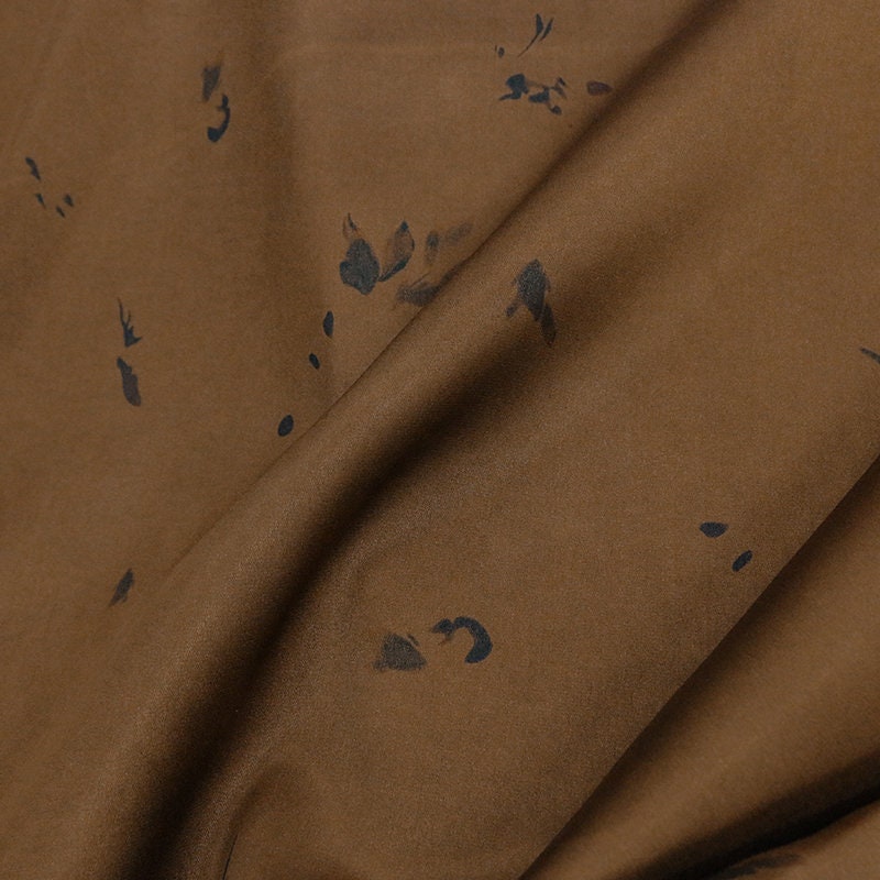 ANSH - 28 Momme Jacquard Handmade Plant Dye Mud Silk Fabric - 110cm wide by the Yard