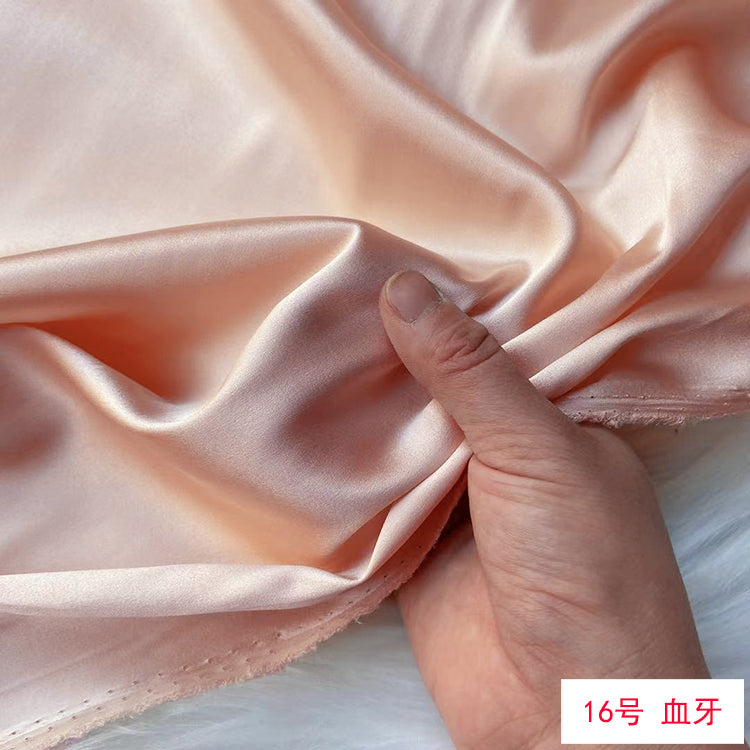80 Colors #1-25 - 19 momme Stretch Silk Satin Fabric - 140cm wide by the Yard