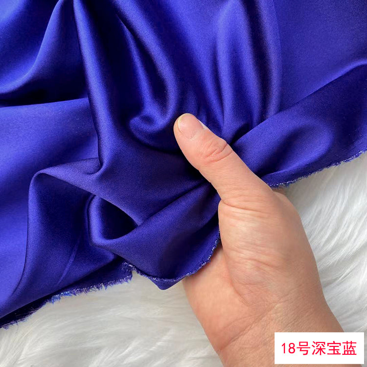 80 Colors #1-25 - 19 momme Stretch Silk Satin Fabric - 140cm wide by the Yard