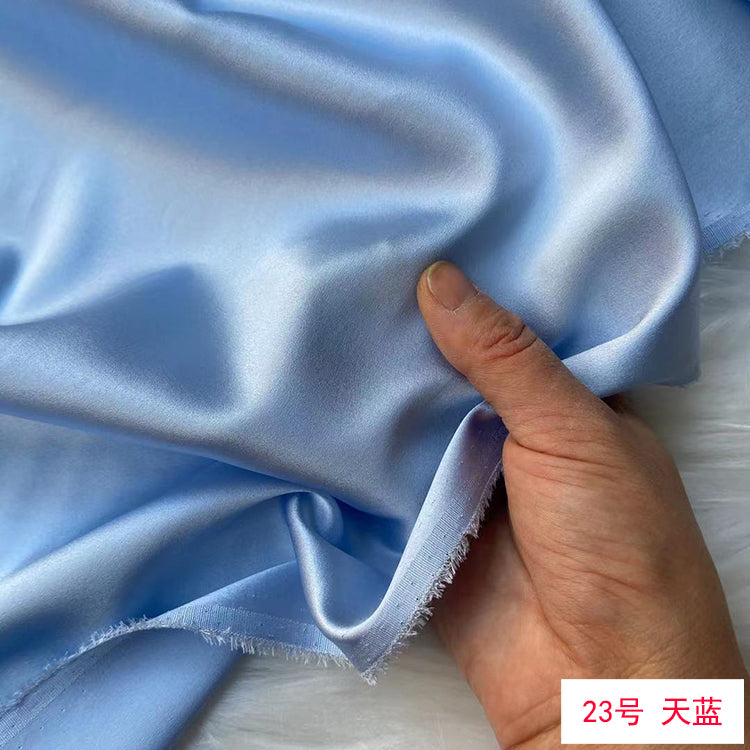 80 Colors #1-25 - 19 momme Stretch Silk Satin Fabric - 140cm wide by the Yard