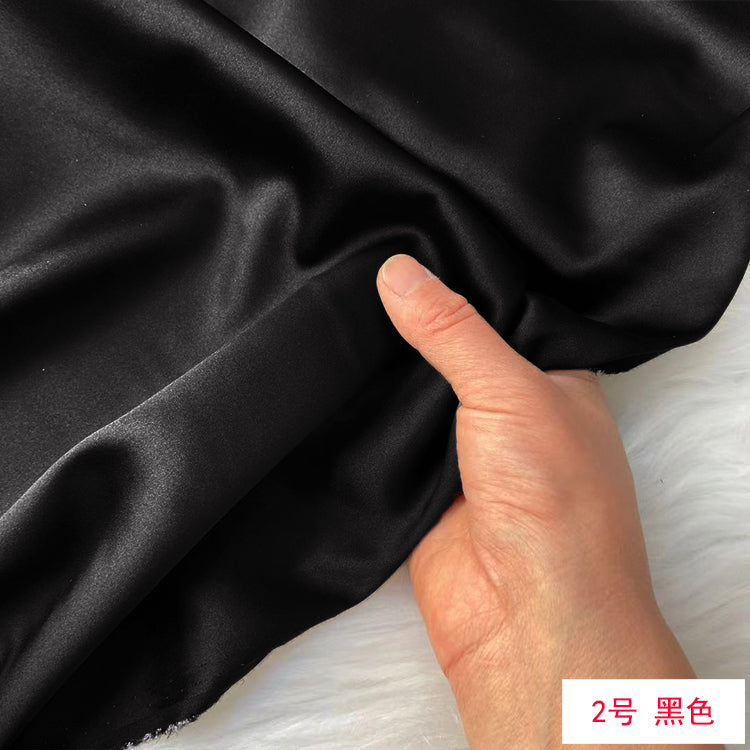 80 Colors #1-25 - 19 momme Stretch Silk Satin Fabric - 140cm wide by the Yard