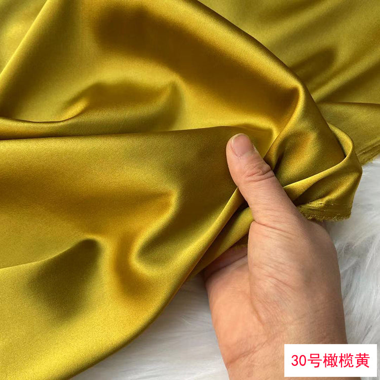 80 Colors #1-25 - 19 momme Stretch Silk Satin Fabric - 140cm wide by the Yard