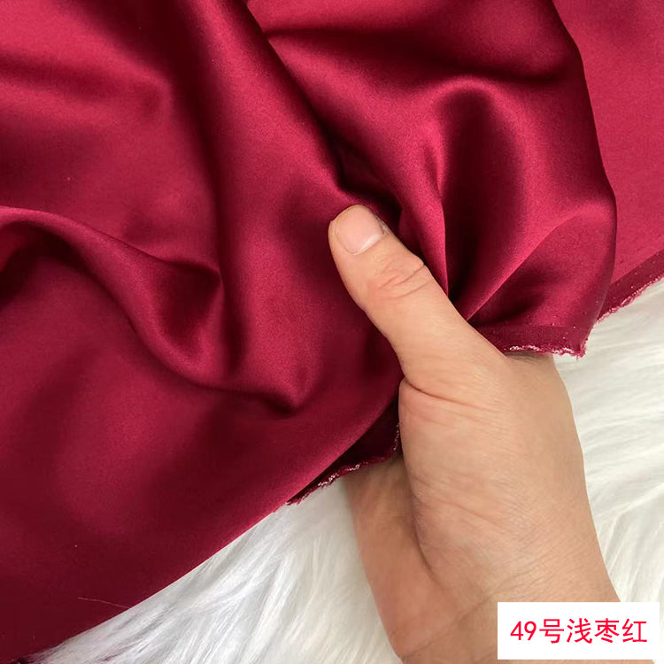 80 Colors #1-25 - 19 momme Stretch Silk Satin Fabric - 140cm wide by the Yard