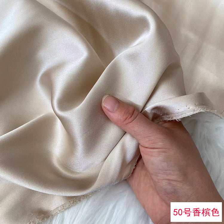 80 Colors #1-25 - 19 momme Stretch Silk Satin Fabric - 140cm wide by the Yard