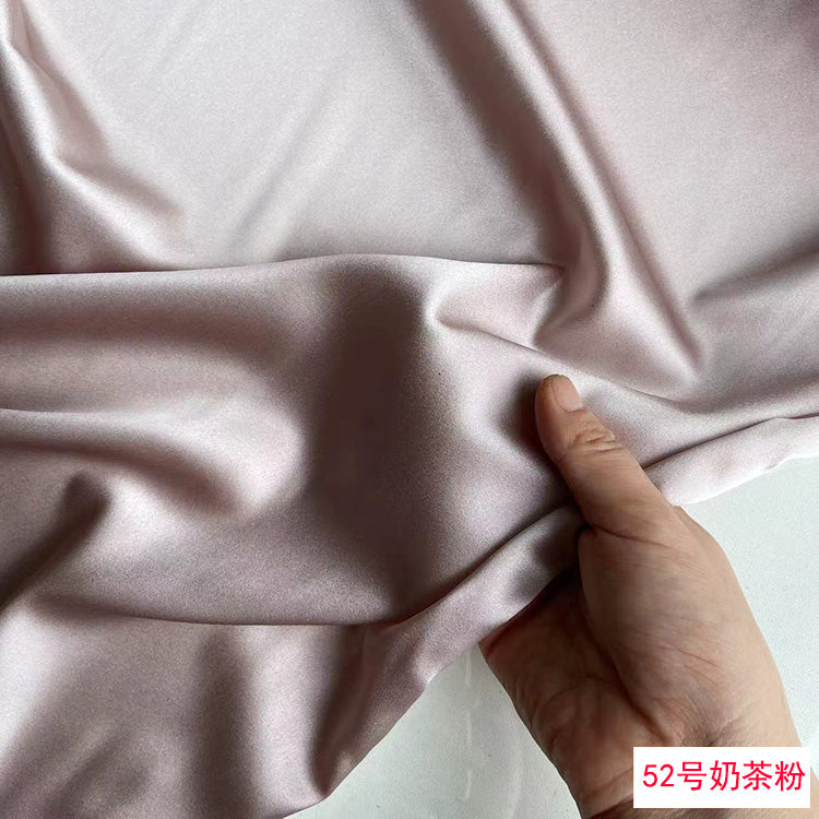 80 Colors #1-25 - 19 momme Stretch Silk Satin Fabric - 140cm wide by the Yard