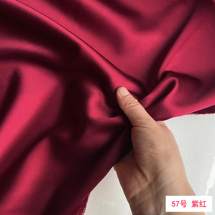 80 Colors #1-25 - 19 momme Stretch Silk Satin Fabric - 140cm wide by the Yard