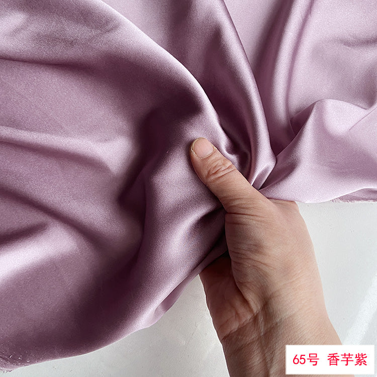 80 Colors #1-25 - 19 momme Stretch Silk Satin Fabric - 140cm wide by the Yard