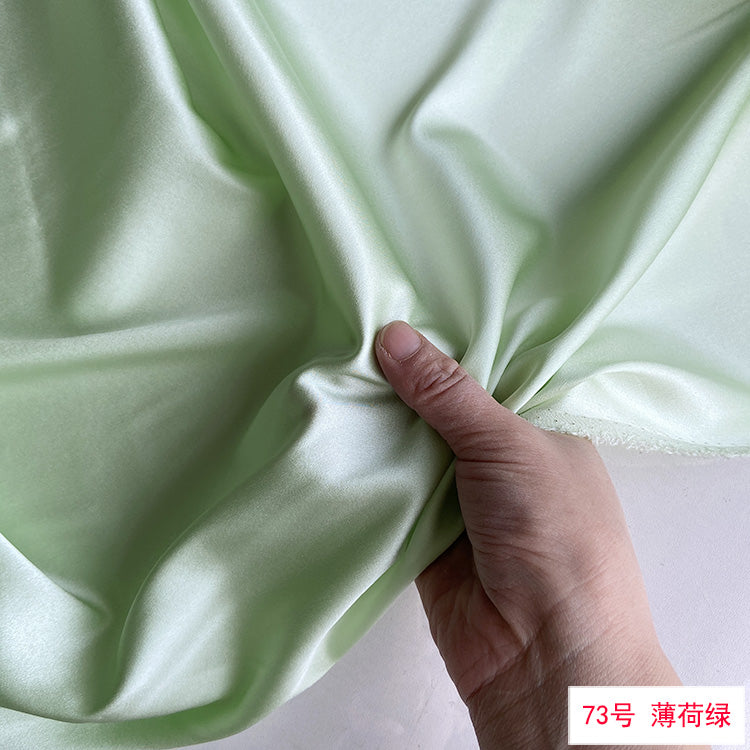 80 Colors #1-25 - 19 momme Stretch Silk Satin Fabric - 140cm wide by the Yard