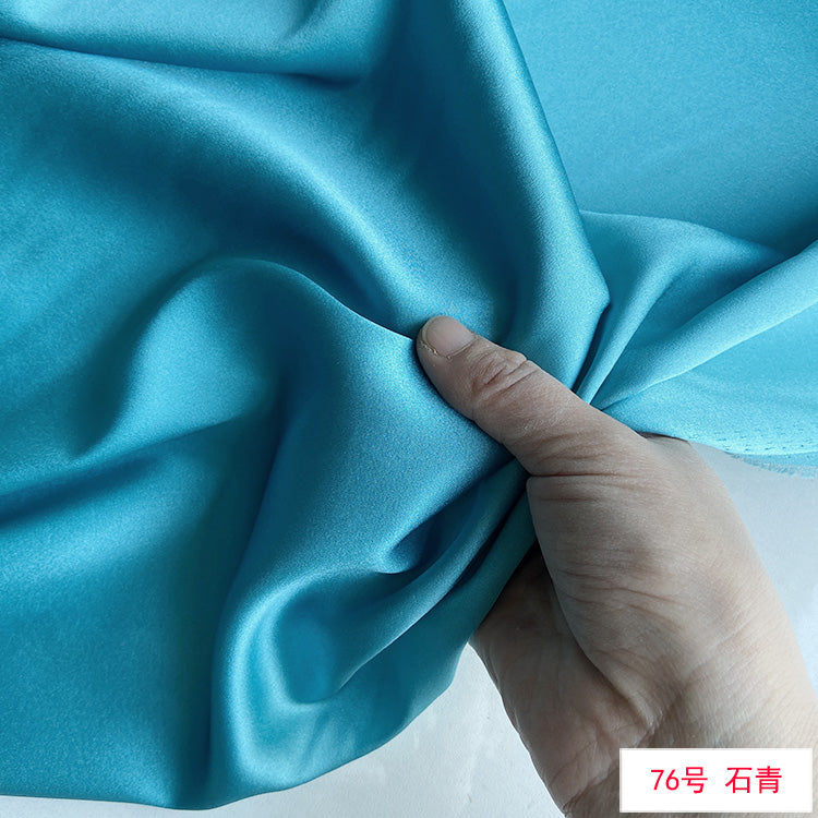 80 Colors #1-25 - 19 momme Stretch Silk Satin Fabric - 140cm wide by the Yard