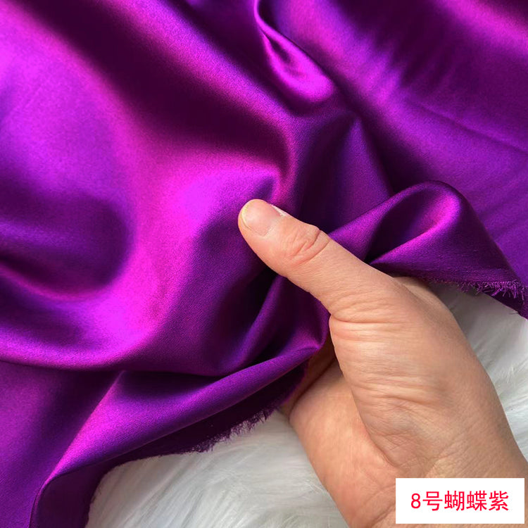 80 Colors #1-25 - 19 momme Stretch Silk Satin Fabric - 140cm wide by the Yard