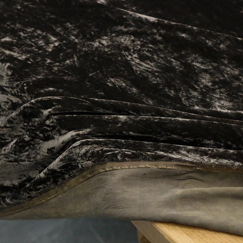 MIXIA - Handmade Plant-dyed Elk Brown Niche Silk Velvet Fabric - 125cm wide by the Yard