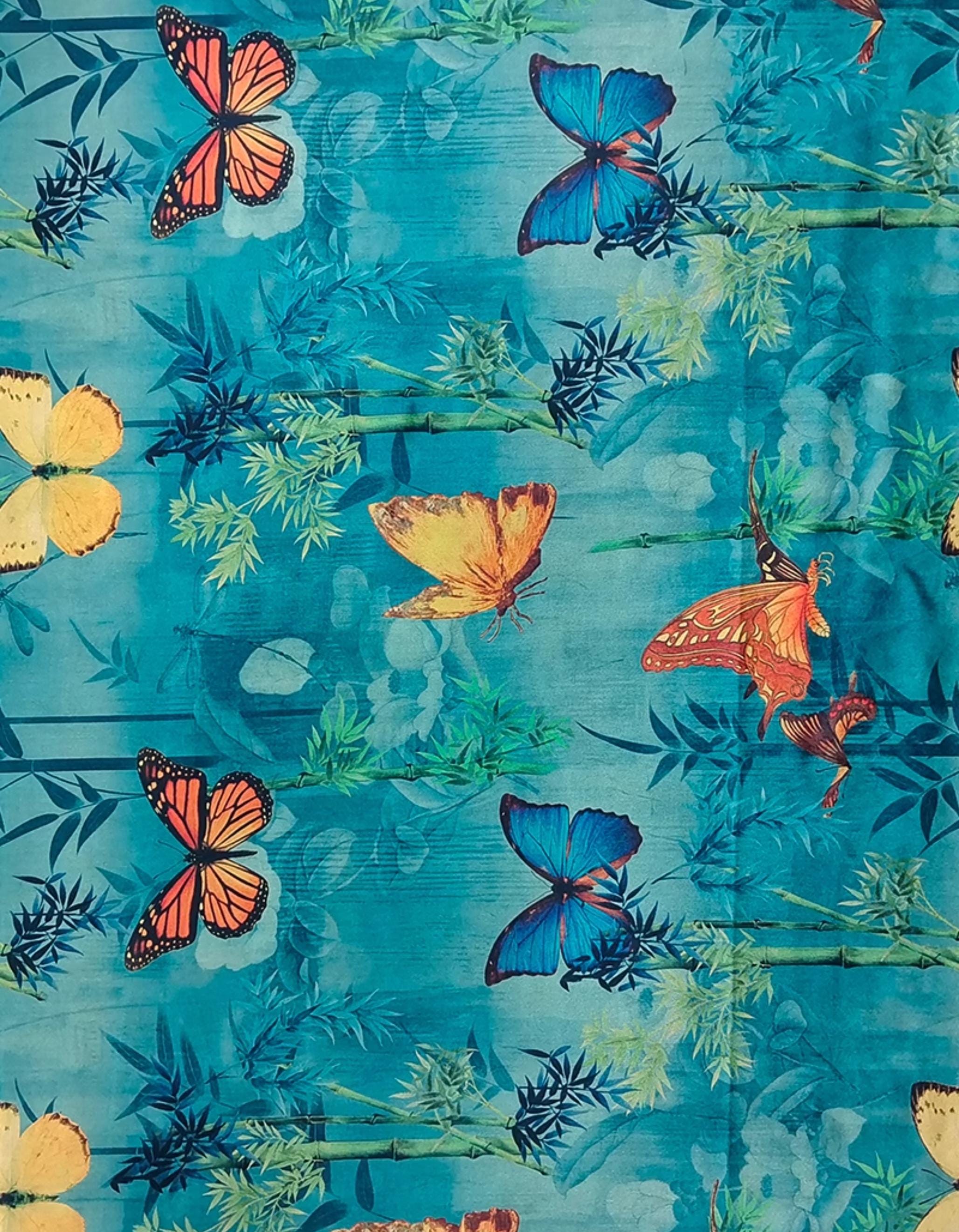 GUYZUD - Handmade 40 Momme Jacquard Mud Silk Satin Fabric - 112cm By the Yard