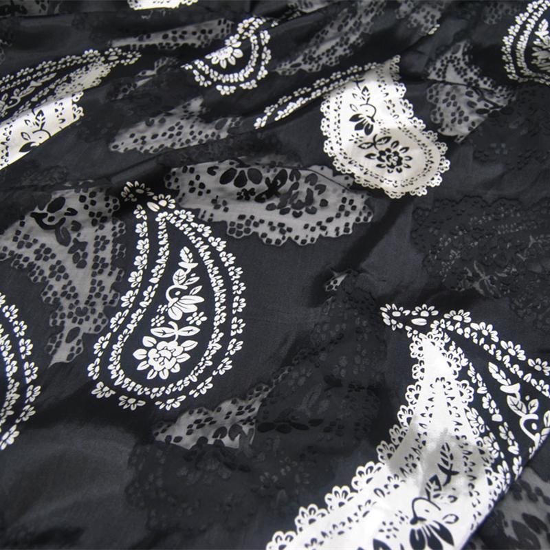 MENLON - 19 Momme Sheer Burnout Silk Devore Satin Fabric - 138cm wide by the Yard