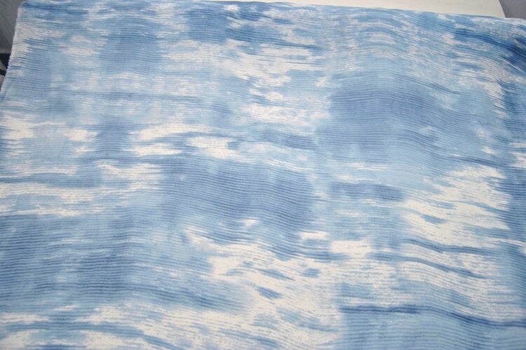 LONGLAN - 14 momme Blue Silk Linen Fabric - 140cm wide by the Yard