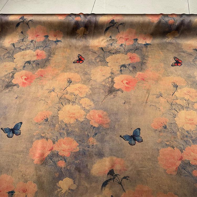 CFDLIH - Handmade 50 Momme PIZI Mud Silk Satin Fabric - 118cm by the Yard