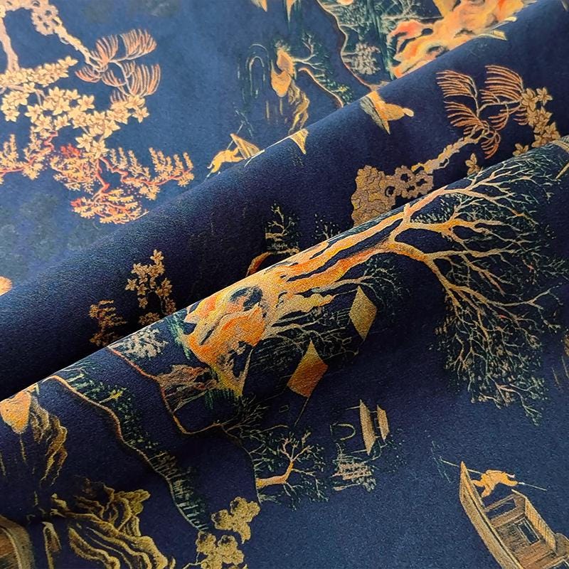 GUYZCW - Handmade 40 Momme Mud Silk Satin Fabric - 112cm By the Yard