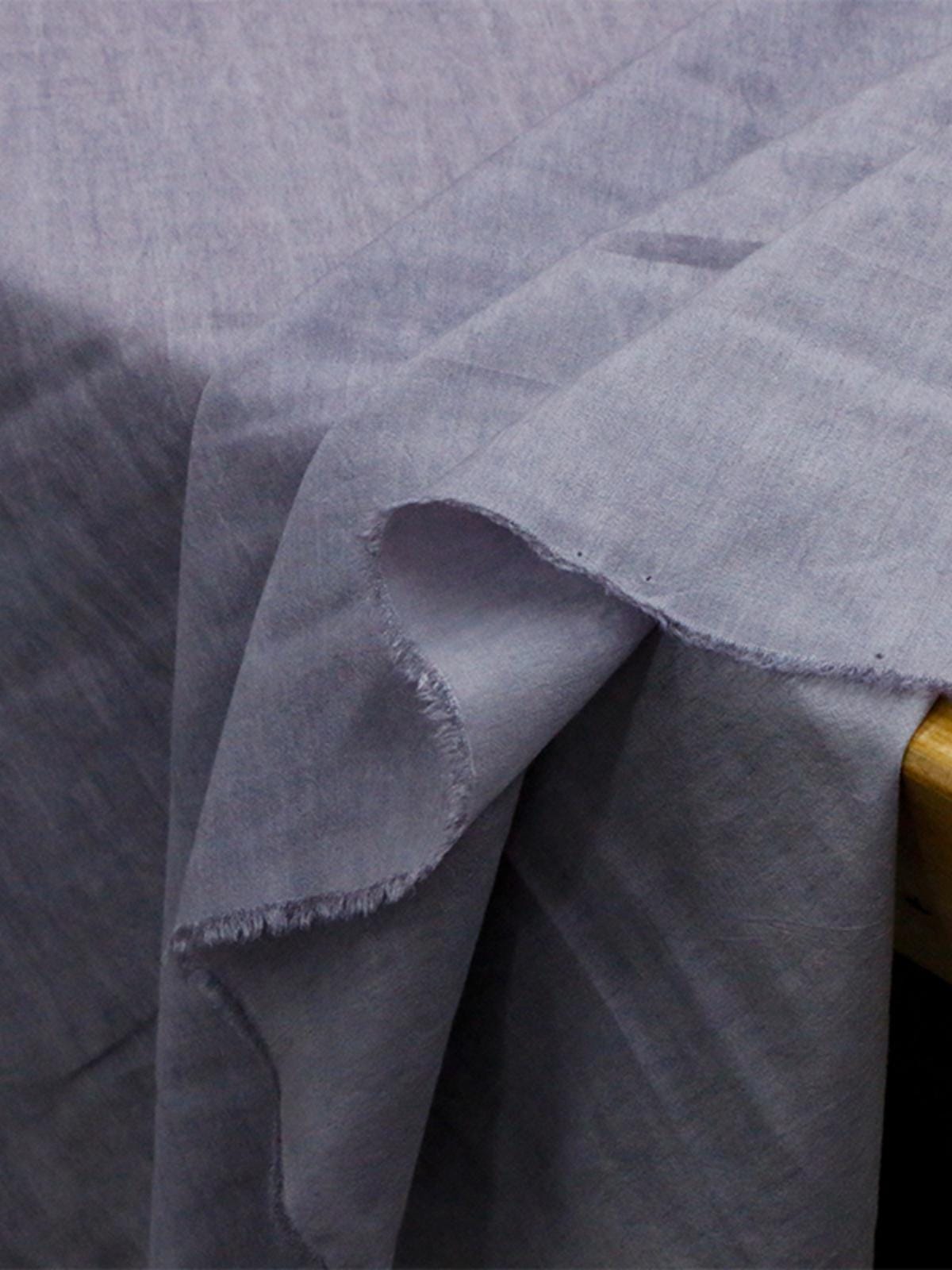 ZUOSIZ - 12 Momme Vintage Style Dirty Dyed Special Purple Tussah Silk Cotton Blend Satin Silk Fabric - 135cm wide by the Yard